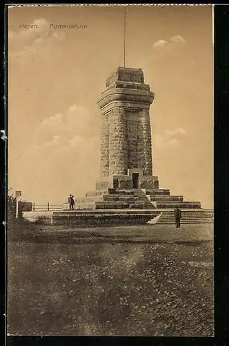 AK Hagen, vor dem Bismarckturm