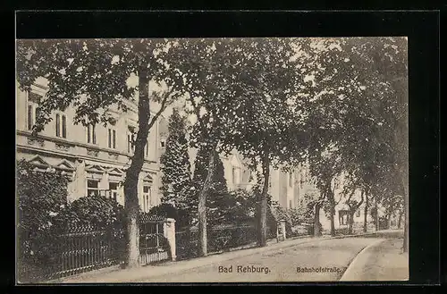 AK Bad Rehburg, Partie in der Bahnhofstrasse