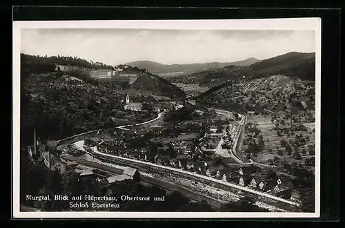 AK Hilpertsau /Murgtal, Ort mit Obertsrot u. Schloss Eberstein