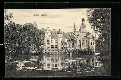 AK Darfeld, Malerischer Blick auf das Schloss