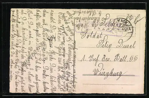 AK Schweinfurt, Partie an der Schultesstrasse