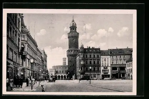 AK Görlitz, am Obermarkt