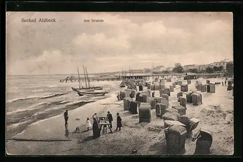 AK Ahlbeck / Seebad, am Strande