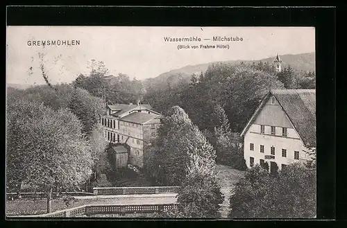 AK Gremsmühlen, Wassermühle-Mlichstube