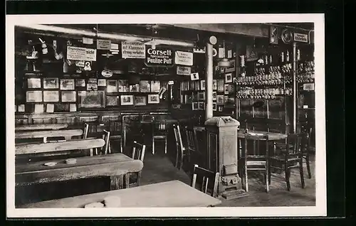 AK Heidelberg, Blick ins Studentenlokal und Gasthaus zum Seppel