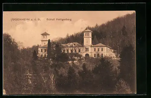 AK Jugenheim a. d. B., Blick auf Schloss Heiligenberg