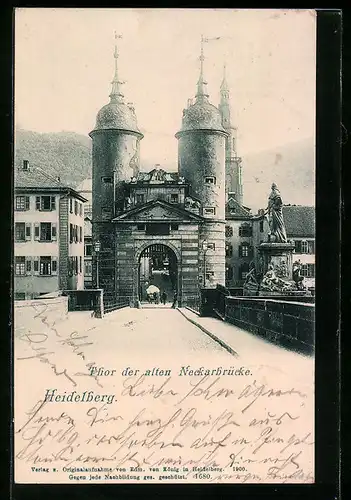 AK Heidelberg, Thor der alten Neckarbrücke