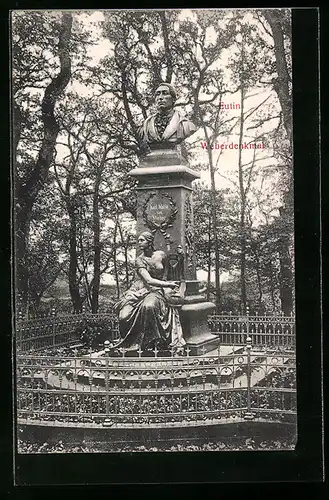 AK Eutin, am Weberdenkmal