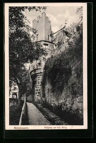 AK Burghausen, Aufgang zur Kgl. Burg