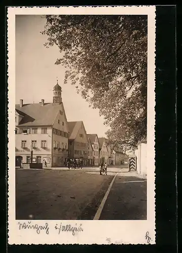 AK Wurzach / Allgäu, Ortspartie am Rathaus