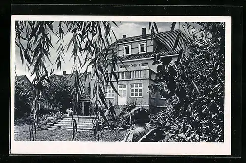 AK Steinbergen /Weserbergland, Blick auf Haus Sonneck, Inh. E. Böger