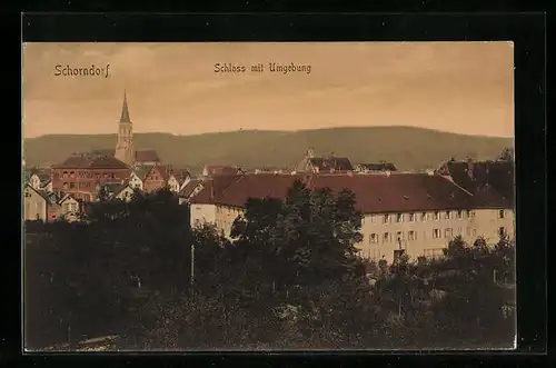 AK Schorndorf, Schloss mit Umgebung