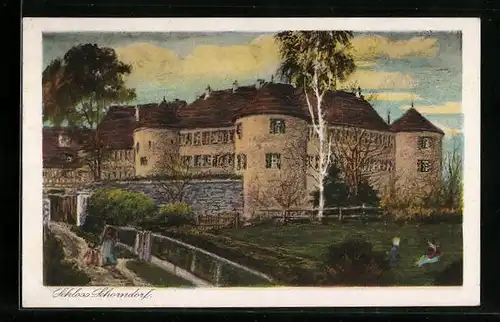 AK Schorndorf, Blick zum Schloss