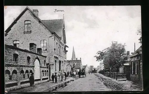 AK Zarren, Strassenansicht mit Anwohnern und Soldaten