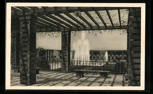 AK Essen, Gruga 1929, Blick durch Pergolagarten