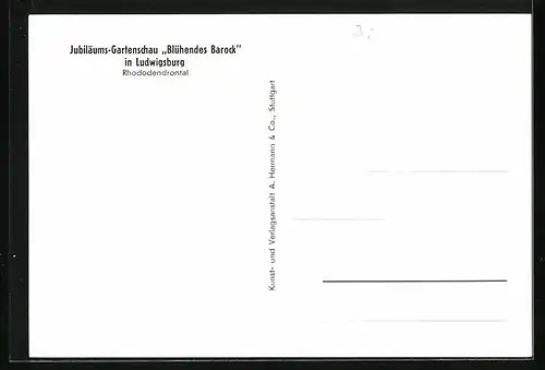 AK Ludwigsburg, Jubiläums-Gartenschau Blühendes Barock, Rhododendrontal