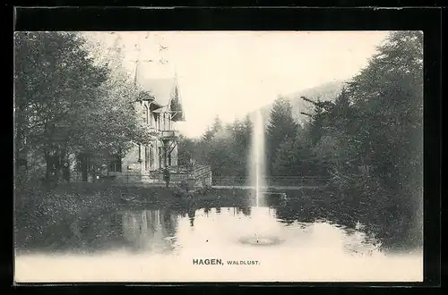 AK Hagen, Waldlust mit Fontäne