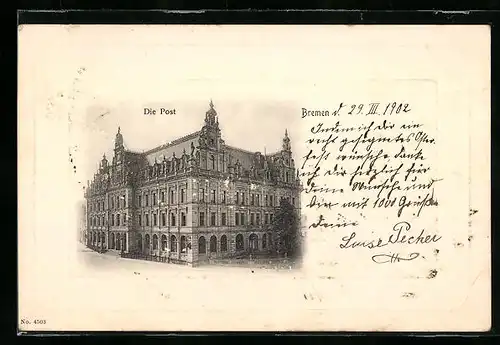 AK Bremen, Blick auf die Post