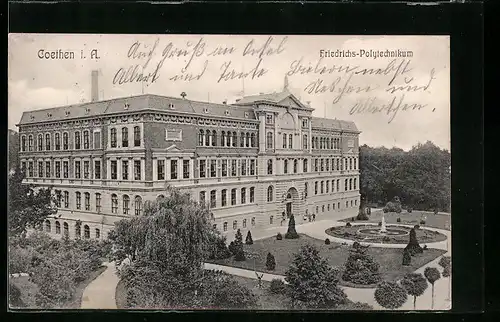 AK Coethen i. A., Blick auf das Friedrichs-Polytechnikum