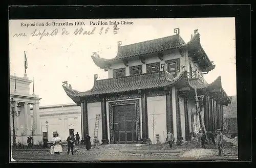 AK Bruxelles, Expostion 1910, Pavillon Indo-Chine