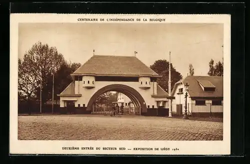 AK Liège, Exposition 1930, Deuxième Entrée du Secteur Sud, Ausstellung