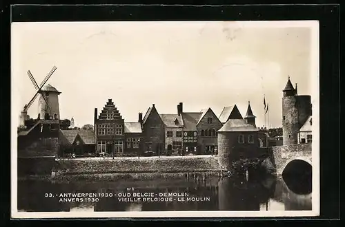 AK Anvers, Wereldtentoonstelling 1930, Vieille Belgique, le Moulin