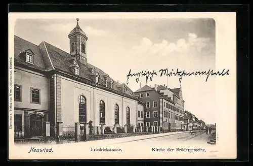 AK Neuwied, Blick auf die Friedrichsstrasse