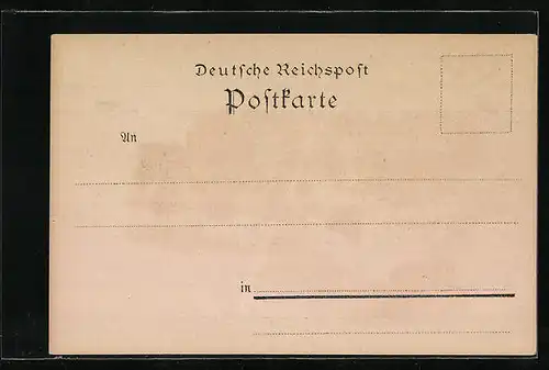 Lithographie Halle a. S., Partie a. d. Francke`schen Stiftungen