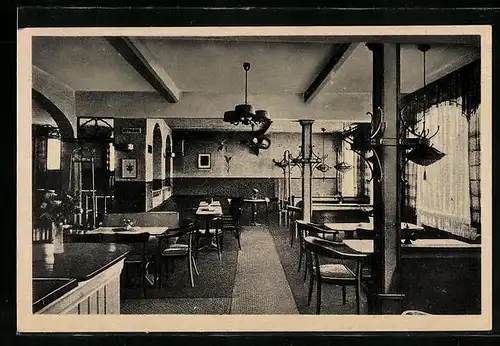 AK Oschatz, Conditorei und Kaffeehaus Felber mit Innenansicht