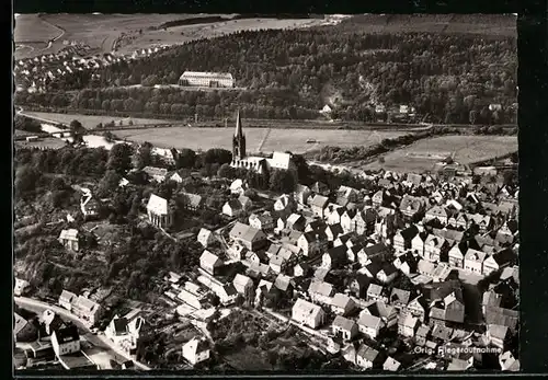 AK Frankenberg /Eder, Ortsansicht vom Flugzeug aus