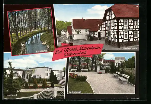 AK Bad Vilbel-Massenheim /Wetteraukreis, Hasenpfad, Strassenpartie, Anlage