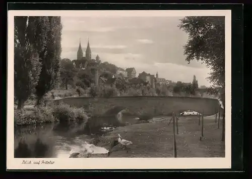 AK Fritzlar, Malerische Aussicht auf den Ort