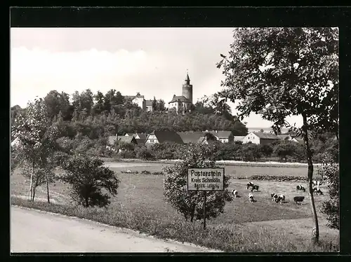 AK Posterstein /Kr. Schmölln, Malerischer Blick auf den Ort