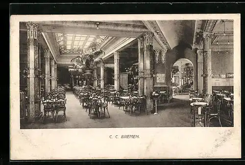 AK Bremen, Cafe Central, Innenansicht