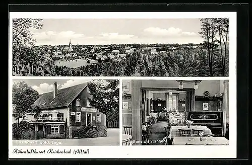 AK Reichenbach / Albtal, Gasthaus zum gold. Engel, Ortspanorama