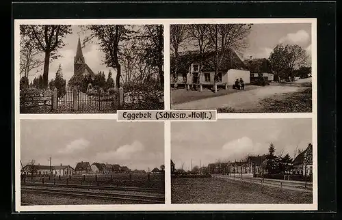 AK Eggebek /Schlesw.-Holst., Partien vom Ort, Kirche