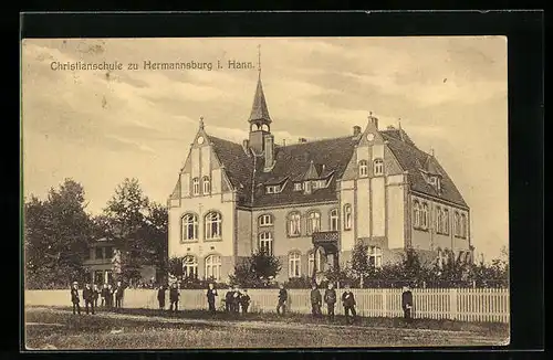 AK Hermannsburg i. Hann., Gesamtansicht der Christianschule