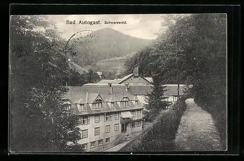AK Bad Antogast /Schwarzwald, Ortsansicht vom Waldweg