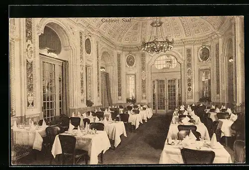 AK Berlin, Weinstuben Kempinski, Blick in den Cadiner Saal