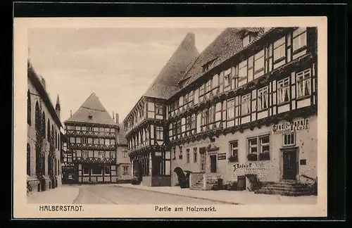 AK Halberstadt, Partie am Holzmarkt