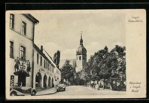 AK Olbernhau i. Erzgeb., Partie am Markt