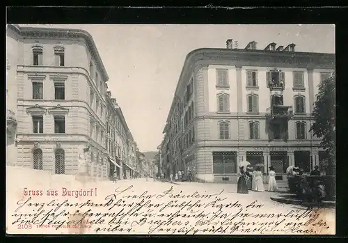 AK Burgdorf, Strassenpartie bei Schönwetter