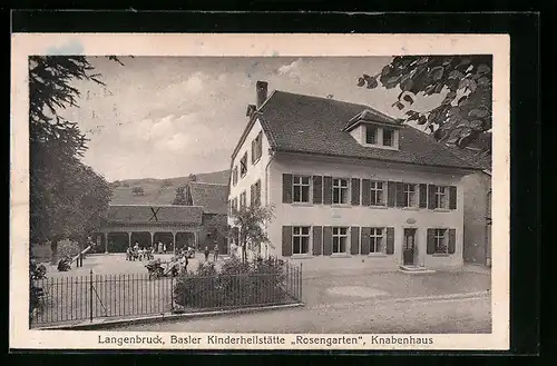 AK Langenbruck, Basler Kinderheilstätte Rosengarten, Knabenhaus