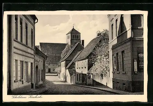 AK Schildau, Blick in die Kirchstrasse
