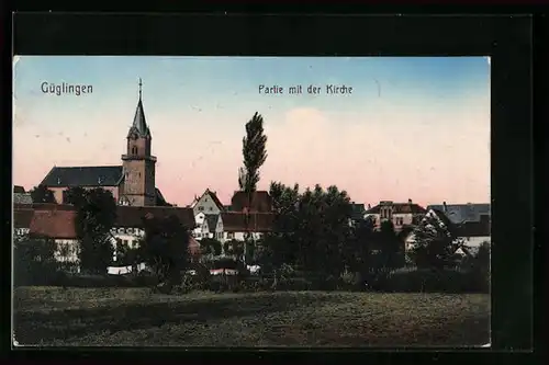 AK Güglingen, Partie mit der Kirche