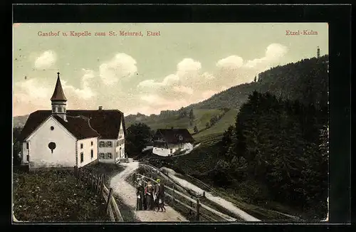 AK Etzel, Gasthof u. Kapelle zum St. Meinrad