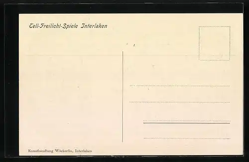 AK Interlaken, Tell-Freilicht-Spiele, Alpaufzug