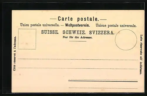 AK Zug, Ortsansicht übers Wasser