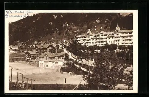 AK Adelboden, Grand Hotel mit Tennisplätzen