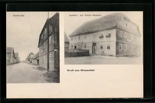 AK Wiesenfeld, Gasthof Emilie Heinlein, Dorfstrasse